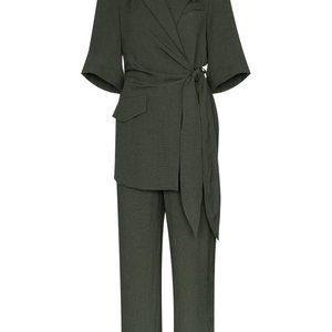 Nanushka Astero wrap front jumpsuit